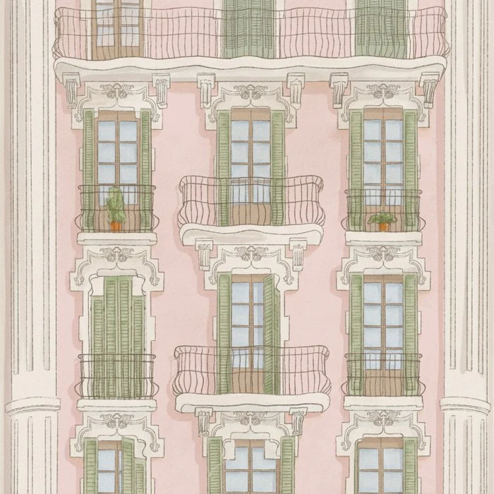 Barcelona pink architecture