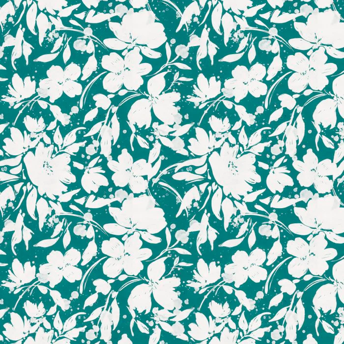 Teal Floral Elegance