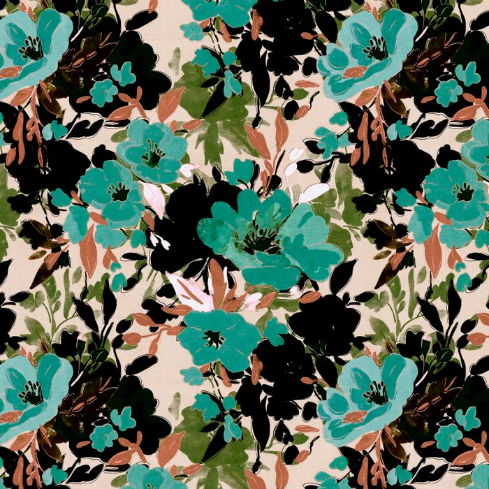 Emerald Floral Fantasy