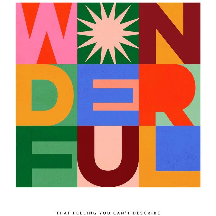 Wonderful typographic art in mid century modern style