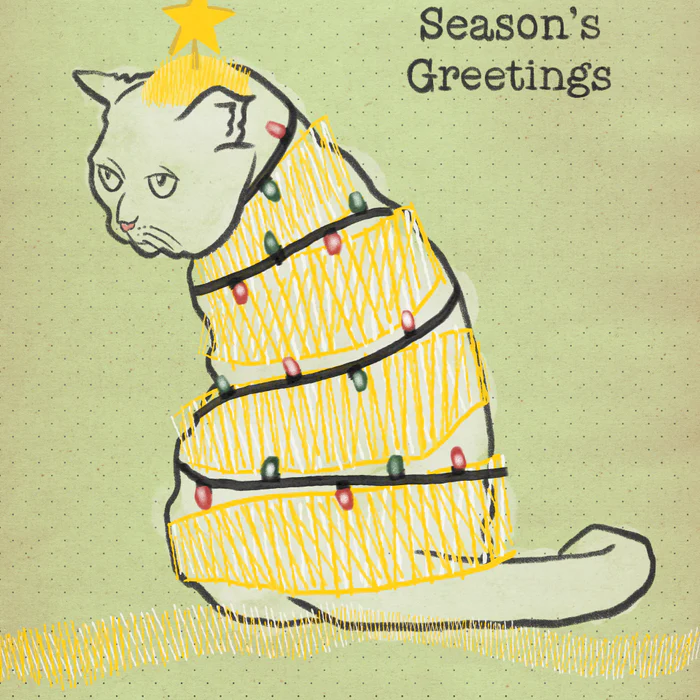 Grumpy Christmas Cat