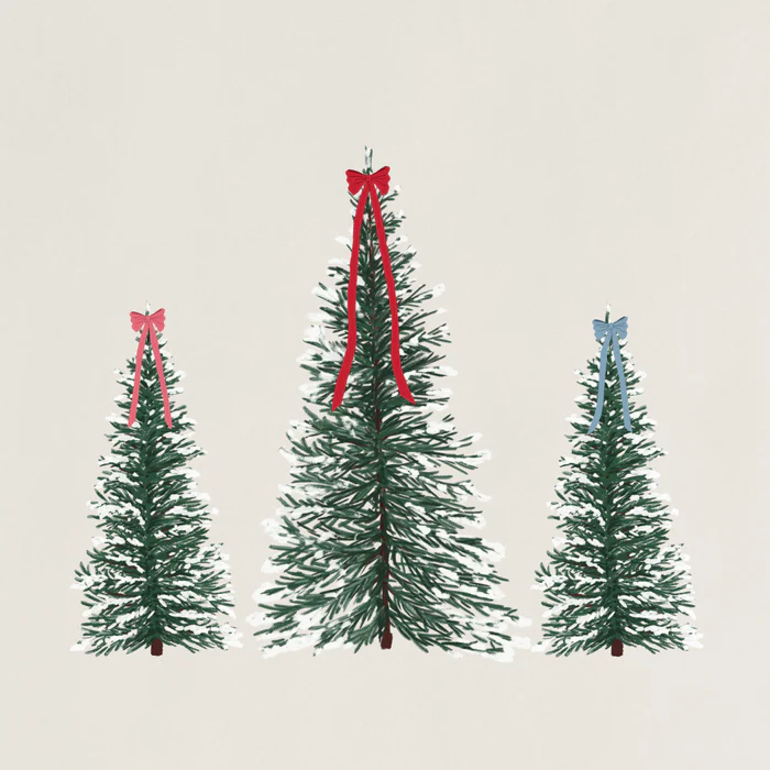 Christmas Trees with Bows