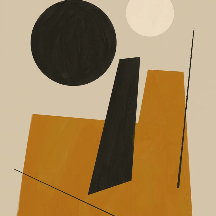 Geometric Shapes on Neutral Background