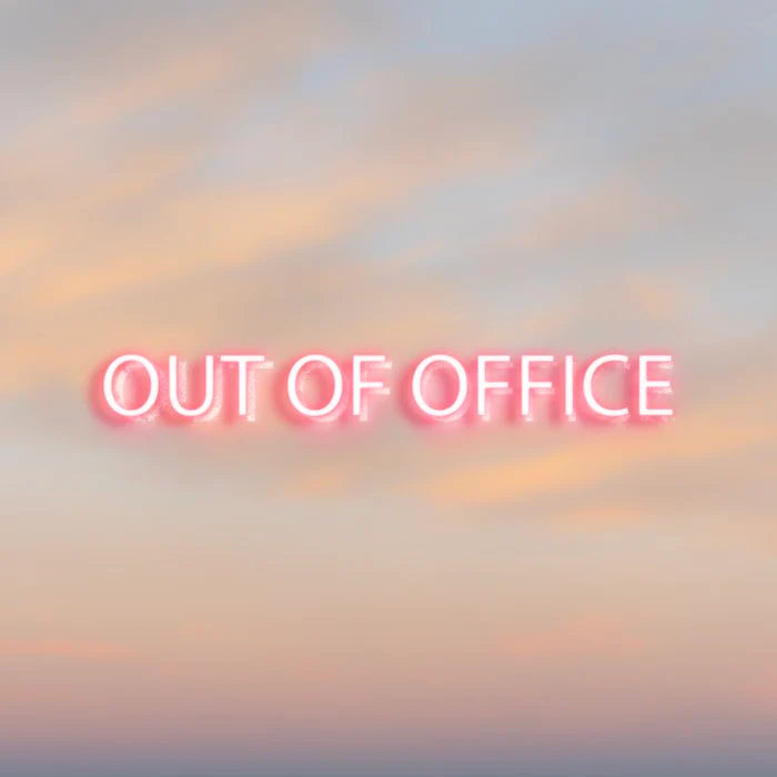 Out of Office, A Serene Escape, Minimal Beach Sunset Wall Art