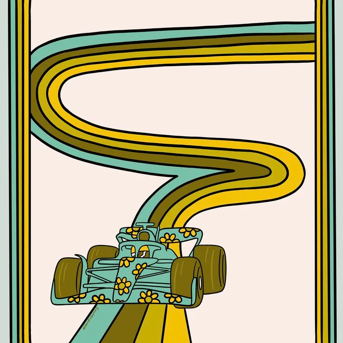 Retro Race Car in Green