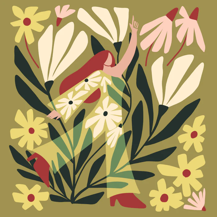 Daisy Disco Dancer in Retro Earth Tones