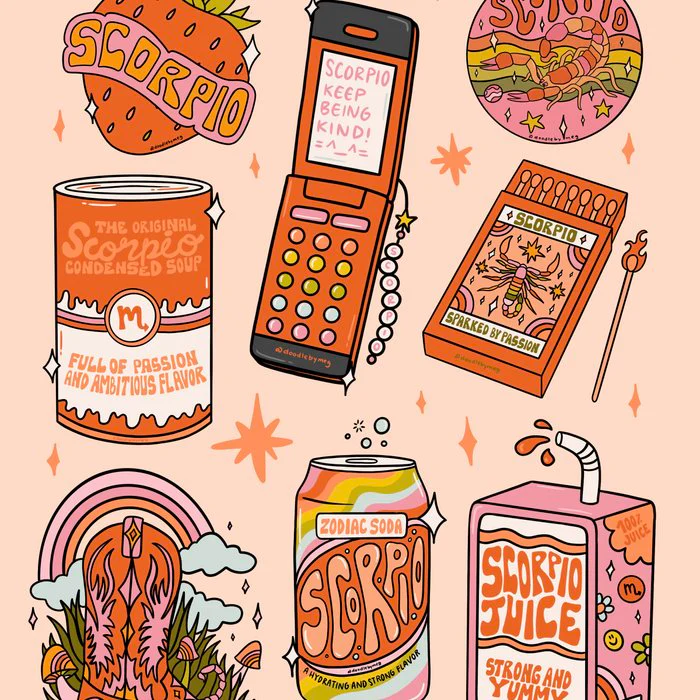 Scorpio Tattoo Flash Sheet