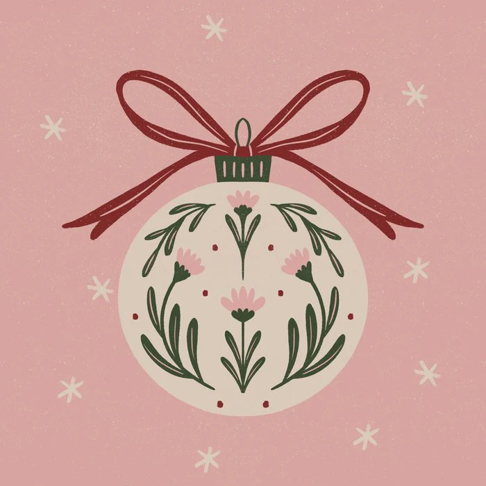 Floral Christmas globe