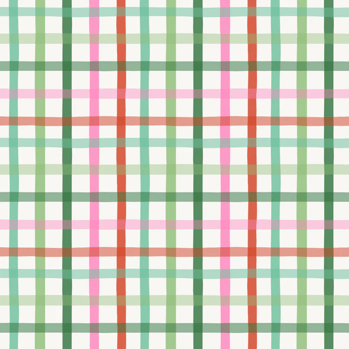 Hand-drawn Plaid - Christmas colors
