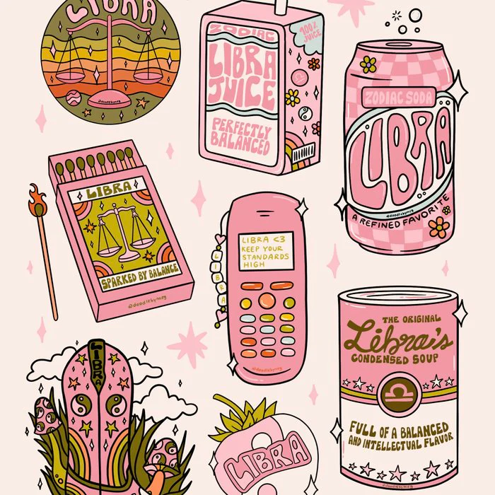 Libra Flash Tattoo Sheet