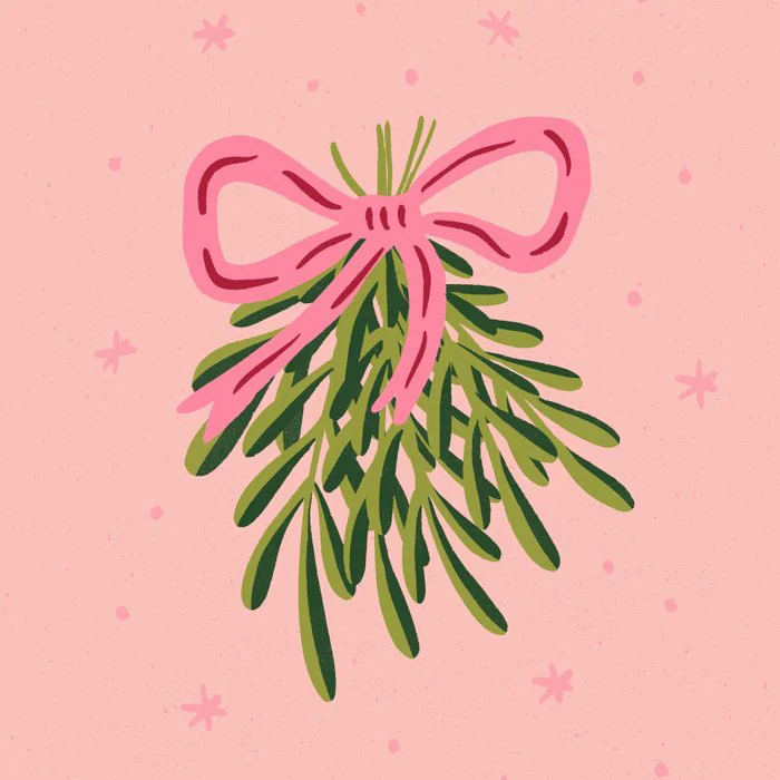 Mistletoe with bow