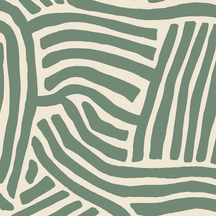 Abstract Boho Sage Green Stripes Play