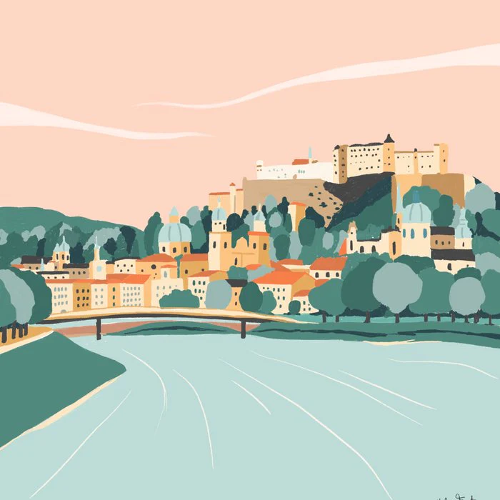 View of Salzburg in Austria, Europe