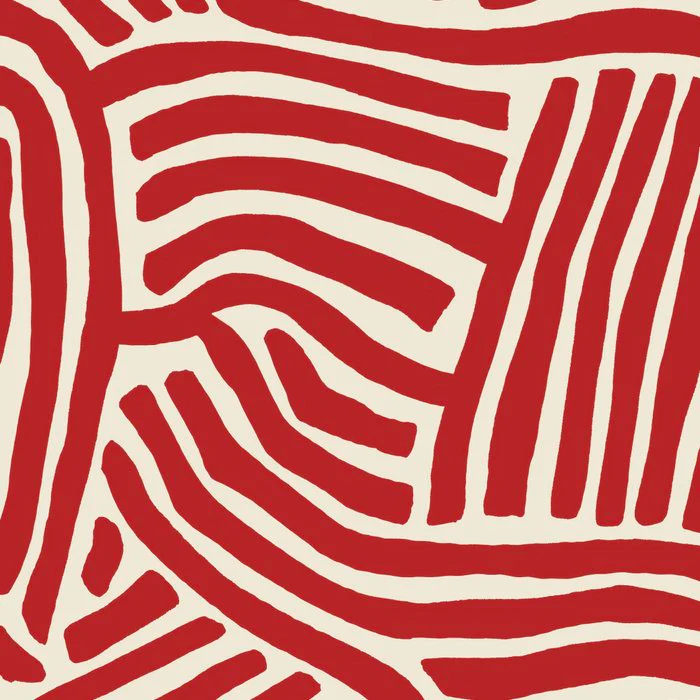 Abstract Boho Red Stripes Play
