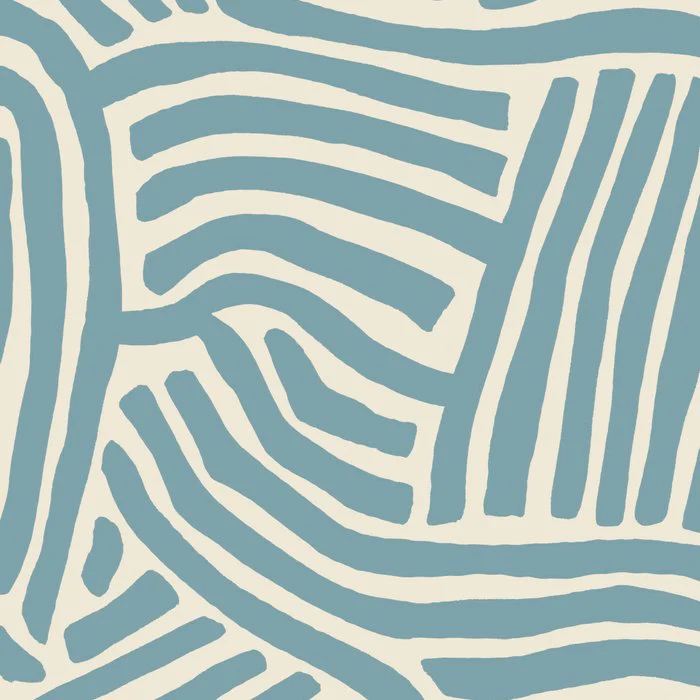 Abstract Boho Light Blue Stripes Play