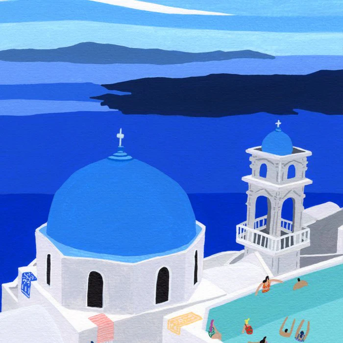 Santorini blue