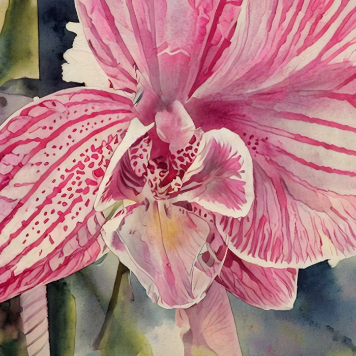 Close up pink orchid