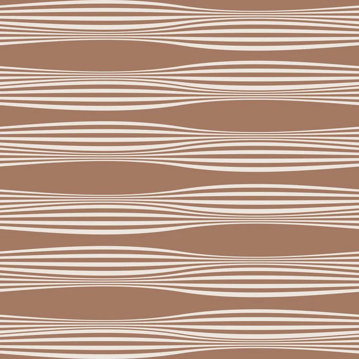 Wavy Stripes in Mocha Mousse and Gardenia