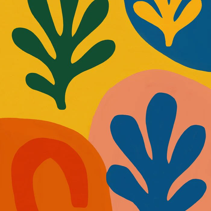 Vibrant Leaf Motif Composition