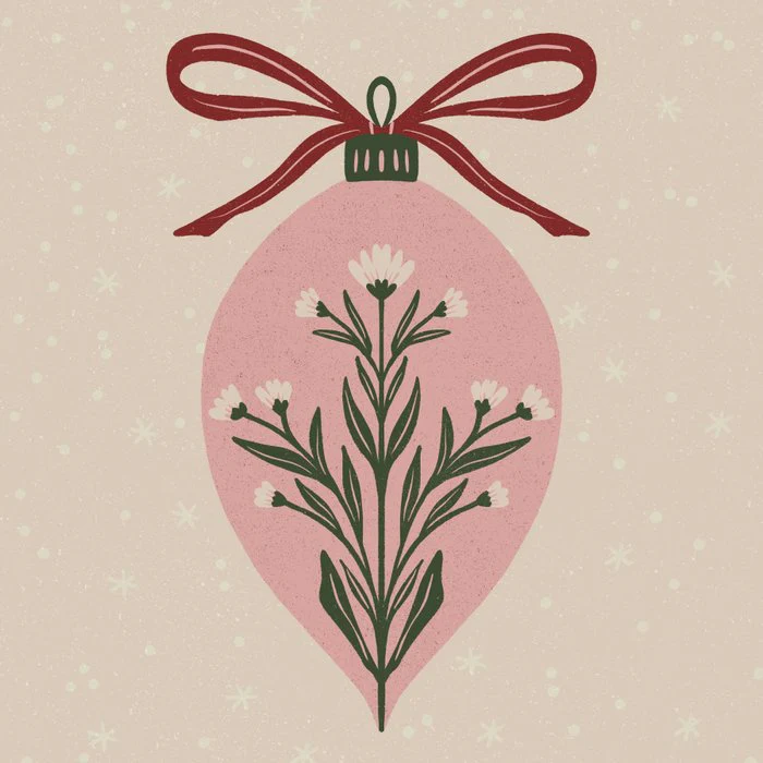 Christmas Floral Globe