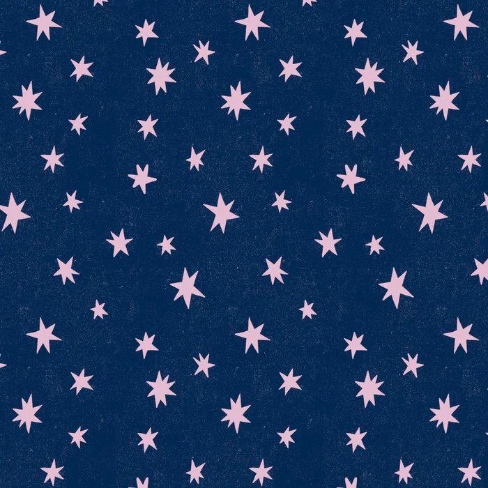 Pink Stars on Midnight Blue