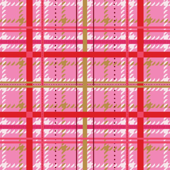 Peppermint Heritage Houndstooth Plaid