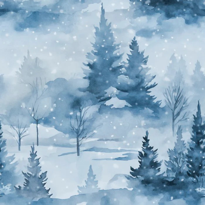 Whispers Of A Blue Nordic Winter Forest