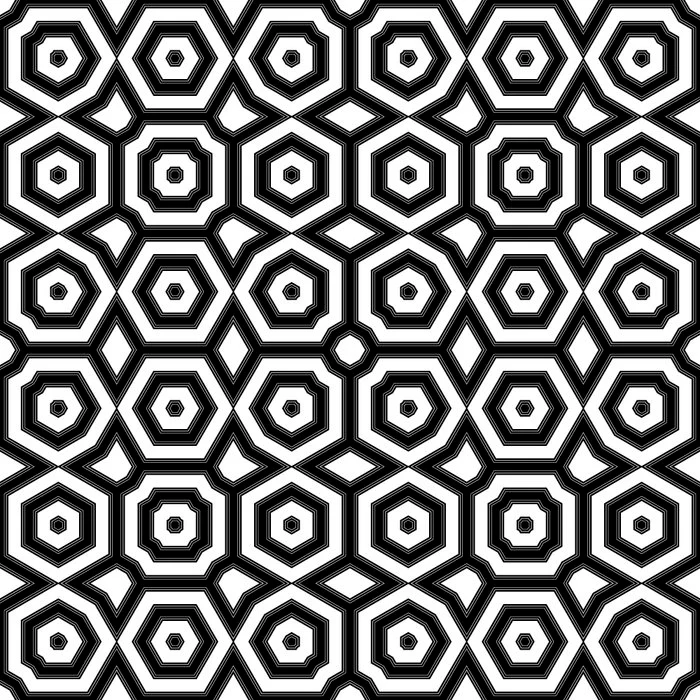 Black and white abstract geometry art deco