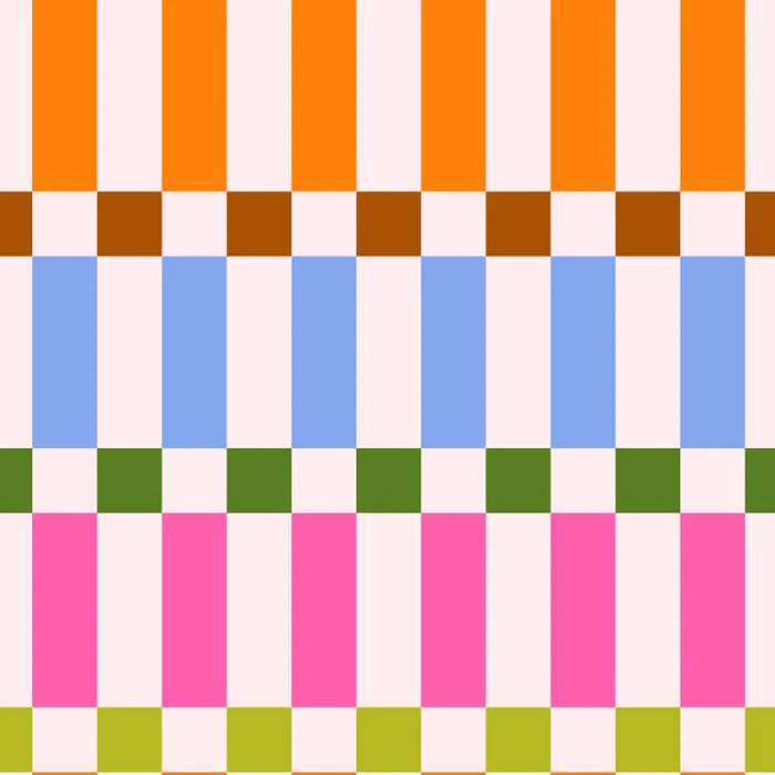 Playful Color Block Stripe Pattern Modern Dopamine Decor Print