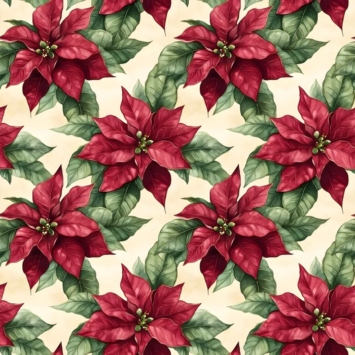 Crimson Christmas Blooms and Bows