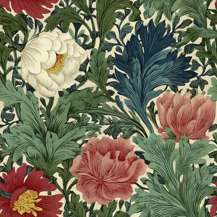 Vintage Botanical Floral Pattern