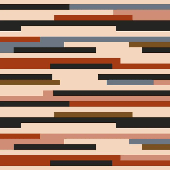 Mid Mod Colorful Retro Stripes Play in Earth Tones 2