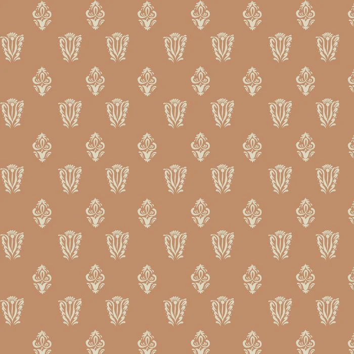 Terracotta Damask Pattern