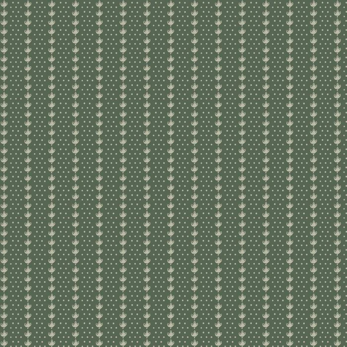 Botanical Dots in Olive Green