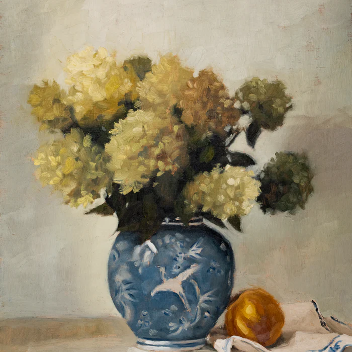 Hydrangeas in a Ginger Jar