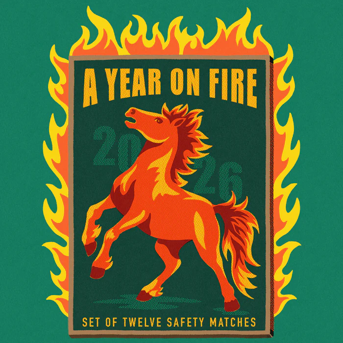 Year of the Fire Horse 2026 Vintage Matchbox