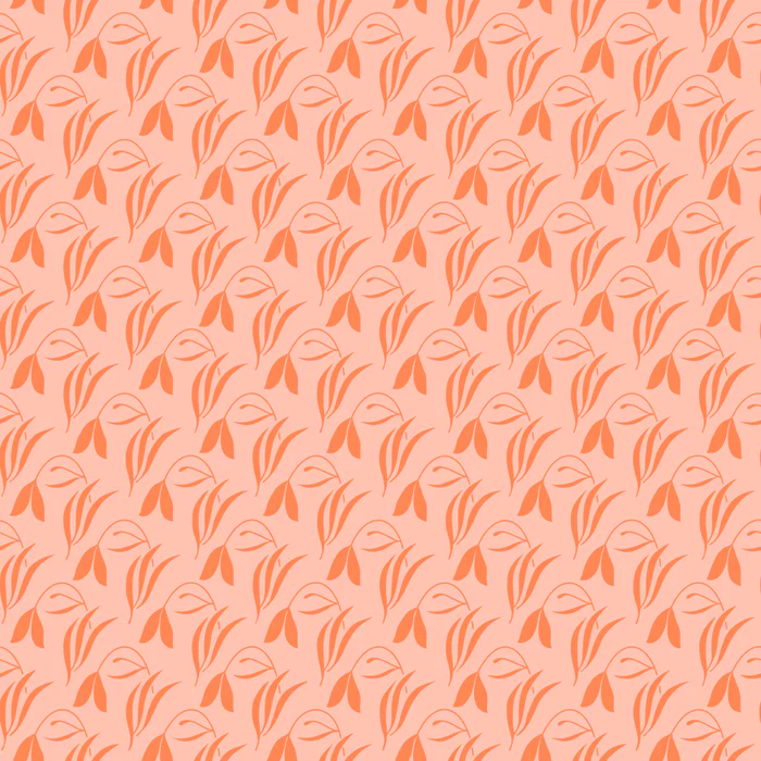 Coral Retreat - Modern Botanical Floral Pattern