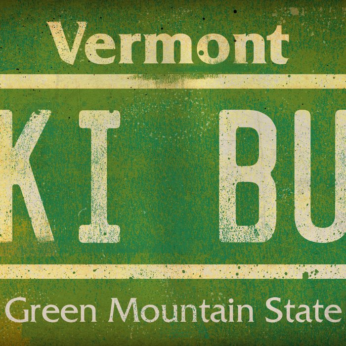 Vermont Ski Bum License Plate