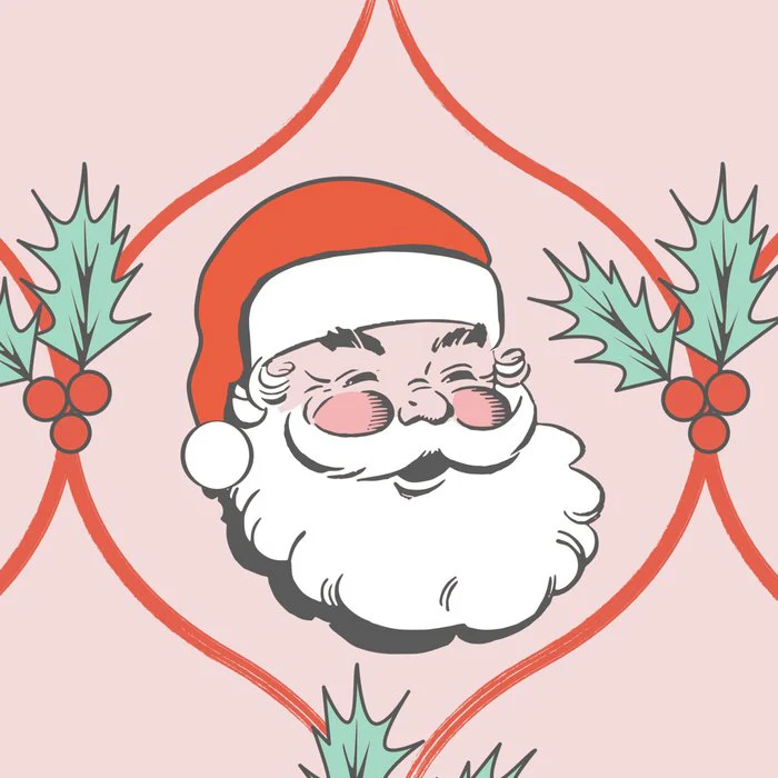 Retro Holly Jolly Santa