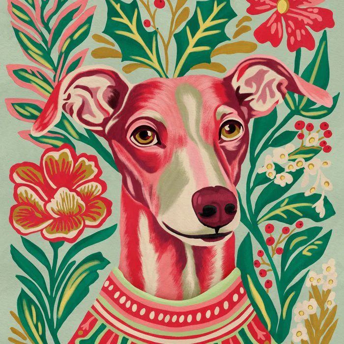 Retro Holiday Greyhound