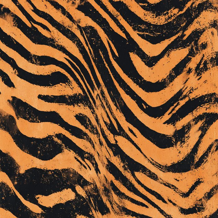 Tiger Stripe Pattern - Modern Orange and Black Animal Print