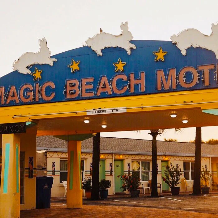Magic Beach Motel Sign