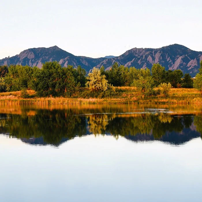Boulder Flatirons Reflection