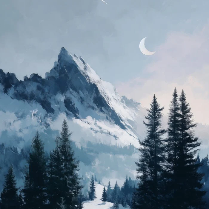 Moon Above the Pines