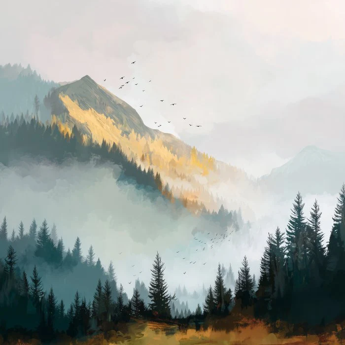 Golden Mist Mountains