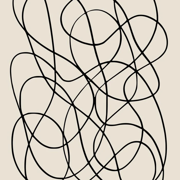 Intricate Black Line Patterns