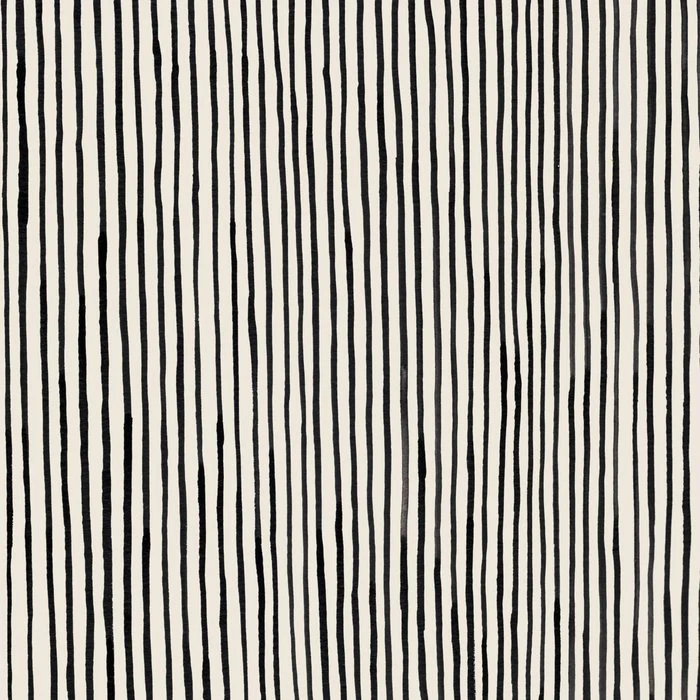 Very Fine Vertical Stripes in Black Watercolor and Light Cream