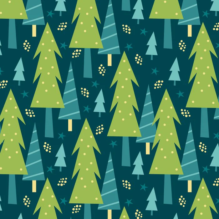 Christmas tree pattern in green