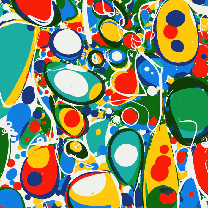 Abstract Colorful Swirls of Energy