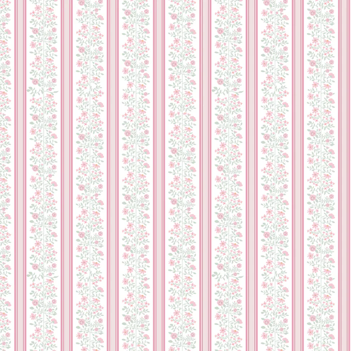 Vintage Pink Floral Wildflowers Coquette